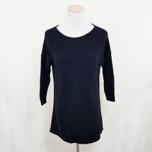 J. Crew Italian Cashmere boat neck sweater black